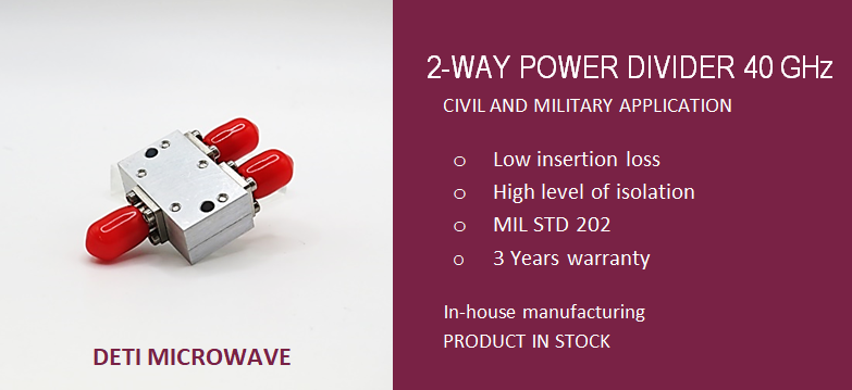 DETI Microwave 2 way power divider